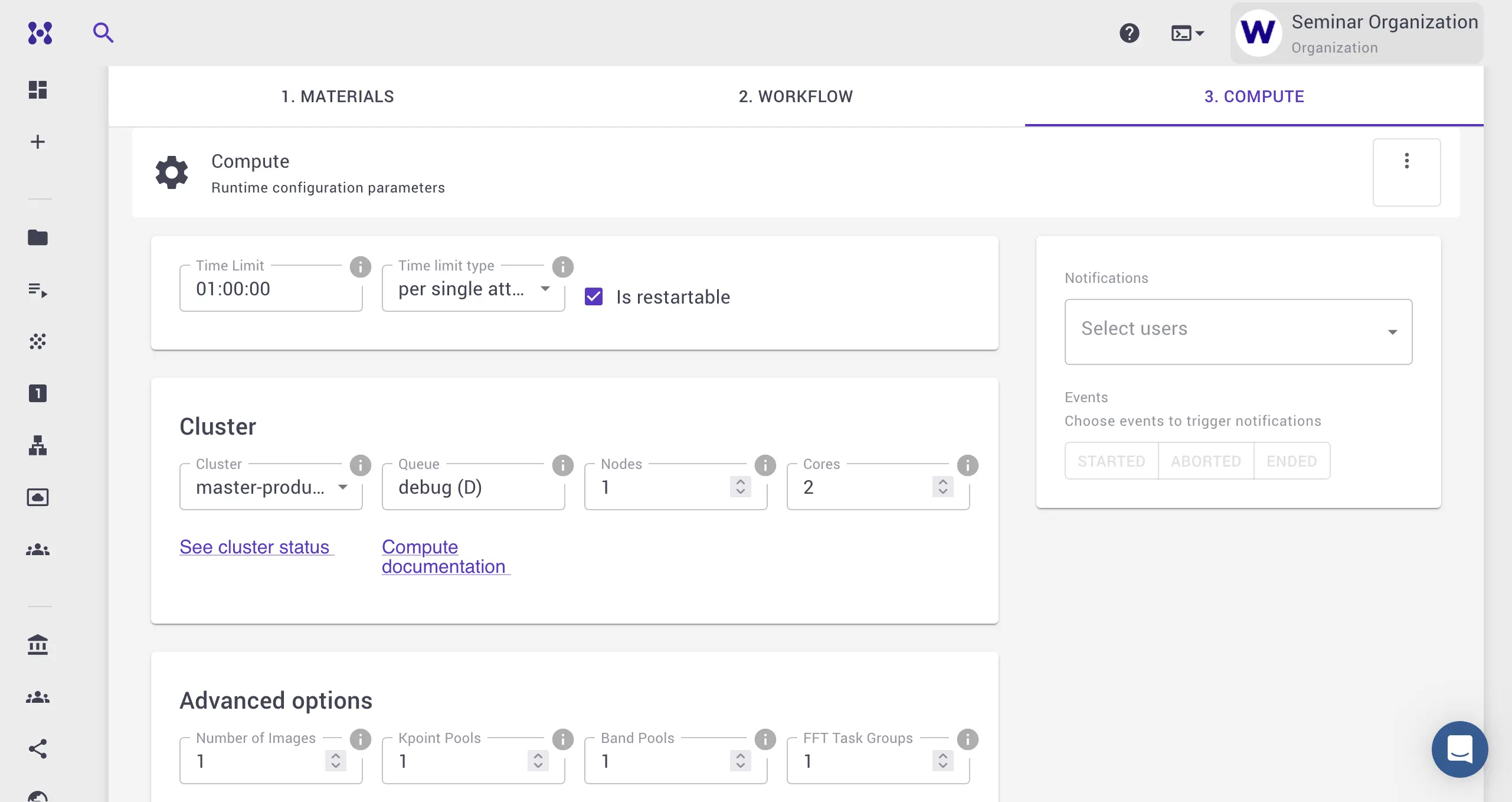 Compute Tab Compute Tab