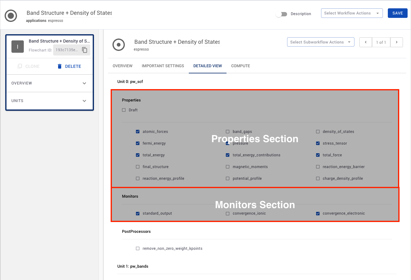 The Detailed View tab